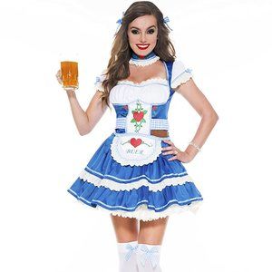 Women's Halloween Oktoberfest Costume - Loving Beer Sweetie Dirndl Dress